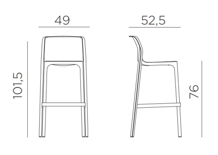 Стул пластиковый барный Net Stool белый Стул пластиковый барный Net Stool белый