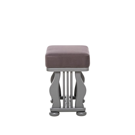 Банкетка Джульетта серый и коричневый, дерево и ткань