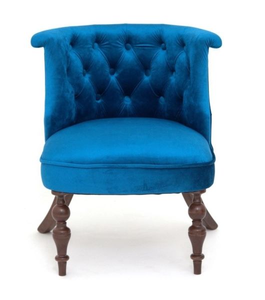 Кресло Бархат темный тон, королевский синий