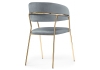 Стул на металлокаркасе Kamelia серый, золотой