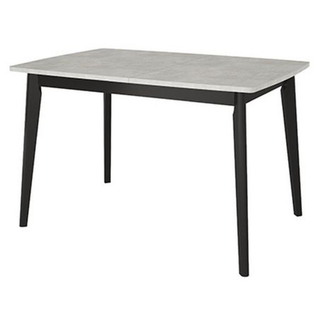 Стол Oslo раскладной 120-160x80x76см, бетон лайт, черный