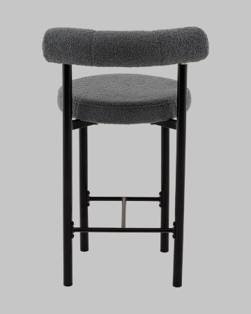 Стул полубарный Флорео букле темно-серый