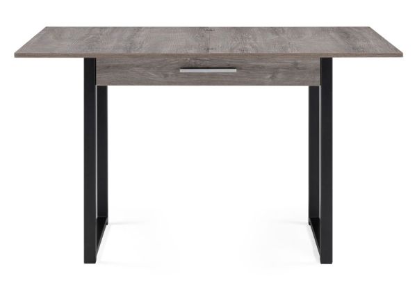 Стол деревянный Ибби 90(128)х64х77 рошелье, черный матовый