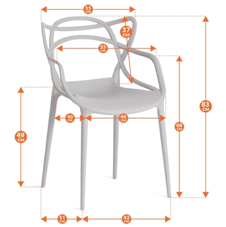 Стул Cat Chair (mod. 028) белый Стул Cat Chair (mod. 028) белый