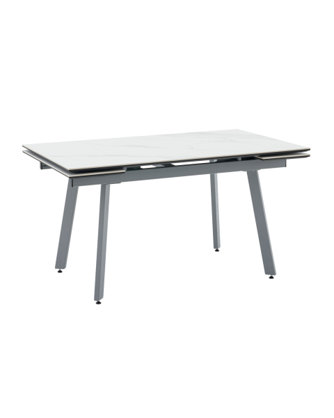 Стол Тайл 140-200/85/75 столешница Snow white подстолье металл серый Стол Тайл 140-200/85/75 столешница Snow white подстолье металл серый
