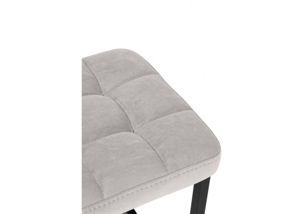 Барный стул Лофт серый (катания сильвер), черный