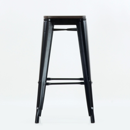 Барный табурет Tolix style Wood черный