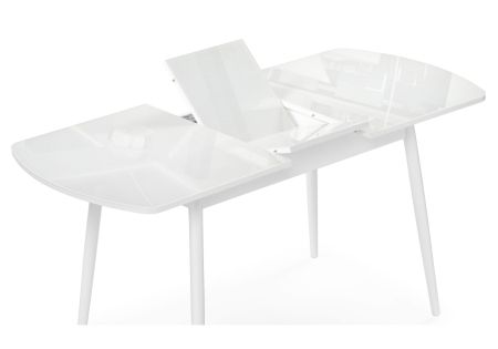 Стеклянный стол Бейкер 120(152)х70х75 белый