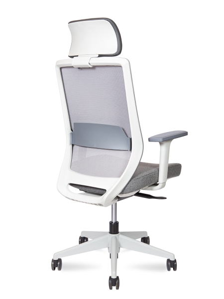 Кресло офисное Mono серый, ткань и пластик, мягкое сиденье, с подлокотниками Кресло офисное Mono серый, ткань и пластик, мягкое сиденье, с подлокотниками