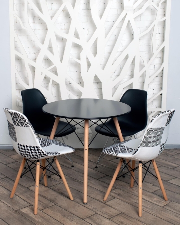 Стол круглый EAMES DSW NEW D=80 черный