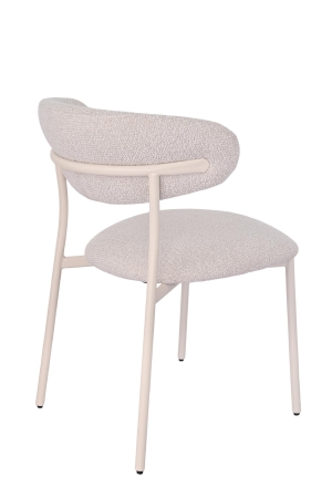 Стул обеденный Ayla серый с белыми ножками