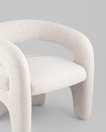 Кресло лаунж Bones жемчужный