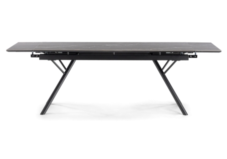 Керамический стол Ворен 180(240)x90 черный кварц, черный