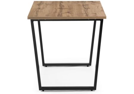 Стол деревянный Лота Лофт 140*25 мм дуб вотан, матовый черный