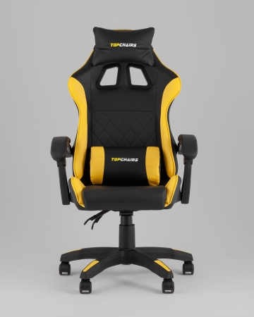 Кресло спортивное TopChairs MG-7043 черно-желтый фото в интернет-магазине Stoolmarket