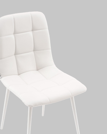 Стул Одди NEW экокожа белый белые ножки