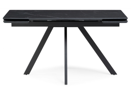 Керамический стол Вилли 140(200)х80х75 черный мрамор, черный