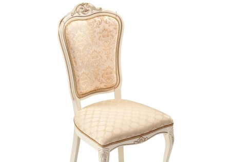 Стул деревянный Руджеро патина золото, бежевый комби