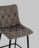 Стул полубарный Одди Diamond велюр темно-серый