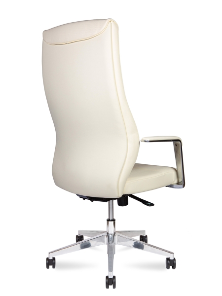 Кресло офисное Harvard коричневый, экокожа и металл, мягкое сиденье, с подлокотниками