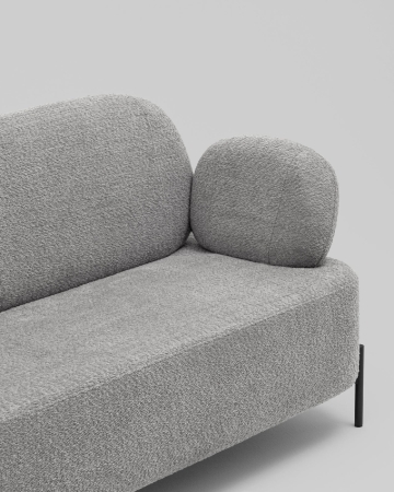 Диван Кэнди ткань букле светло-серый