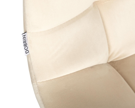 Набор 2 шт Стул барный NICOLE, черные матовые ножки, кремовый велюр (108-113)