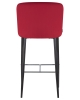 Стул барный CHRISTIAN'75 черные ножки, бордовый велюр V108-85
