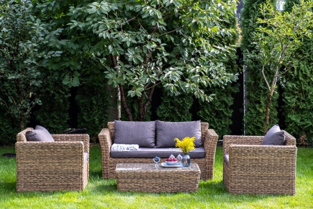 "Капучино" кресло из искусственного ротанга (гиацинт), соломенный