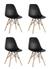 Стул Eames Style DSW черный x4 (разборный каркас)