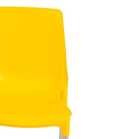 Стул GENIUS (mod 75) металл и пластик, 46x56x84cм, желтый, ножки хром Стул GENIUS (mod 75) металл и пластик, 46x56x84cм, желтый, ножки хром