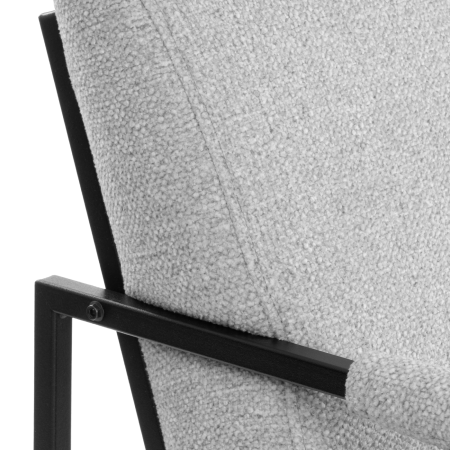 Диван Charli LUX/Чарли Люкс серый с черным основанием