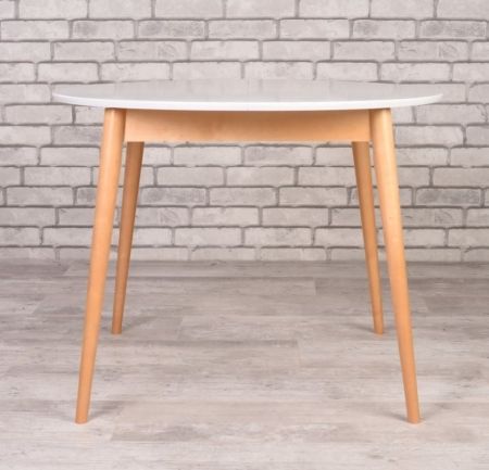 Стол Алиса-1000 белый, натуральный раздвижной