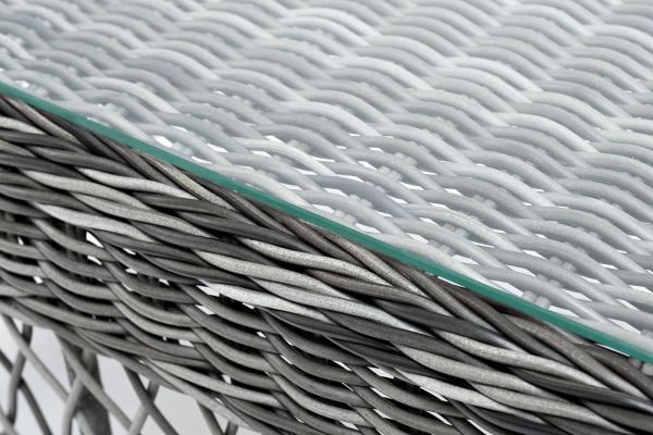 Стол журнальный "Гранд Латте" из искусственного ротанга, графит