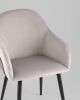 Стул Новел New велюр светло-серый с темно-серой спинкой Стул Новел New велюр светло-серый с темно-серой спинкой