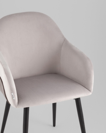 Стул Новел New велюр светло-серый с темно-серой спинкой Стул Новел New велюр светло-серый с темно-серой спинкой