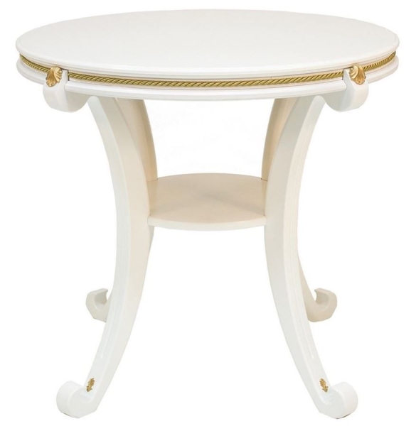 Стол журнальный "Глория М" молочный дуб Вис