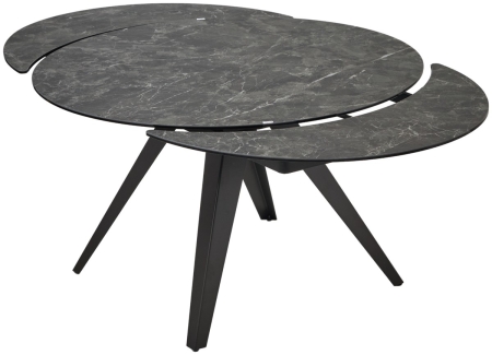 Стол AKSEL 130 цвет Mona Lisa Cерый мрамор, керамика, темно-серый