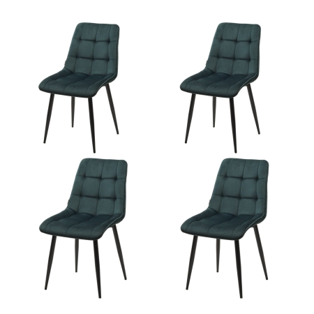 Стул CHIC BLUVEL-78 зеленый, черный каркас