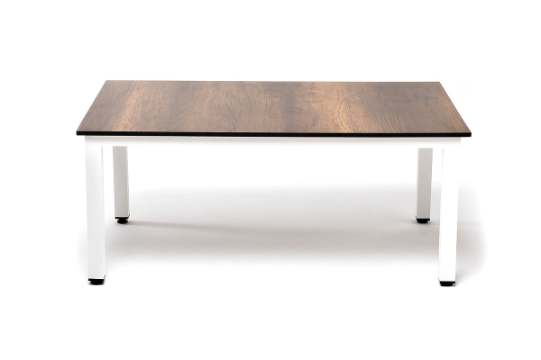 "Канны" журнальный столик из HPL 90х60, H40, каркас белый, цвет столешницы "дуб" "Канны" журнальный столик из HPL 90х60, H40, каркас белый, цвет столешницы "дуб"