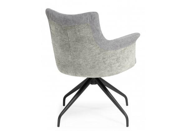 Стул на металлокаркасе Kaser 360 крутящийся серый, черный