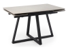 Керамический стол Памелла 120(180)х80 carmen light grey, черный