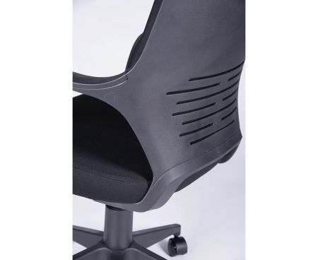 Кресло офисное IQ черный, черный пластик, черная ткань