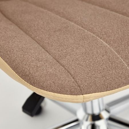 Кресло STYLE экошерсть и экокожа, коричневый и бежевый, 36-34