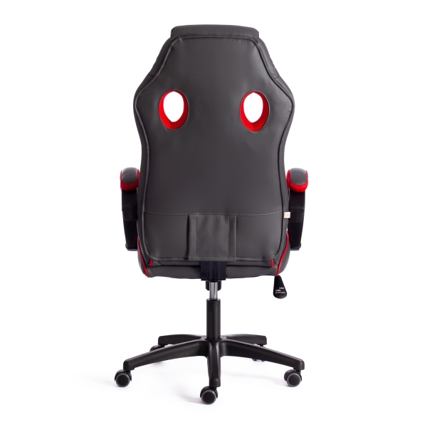 Кресло RACER GT new экокожа и ткань, металлик и красный