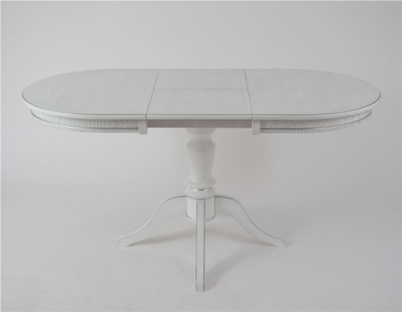 Стол "Капелла-2" белый, патина серебро, шпон дуб тип 2