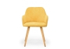 Стул деревянный Инфини горчичный (ocean 016), светлое дерево