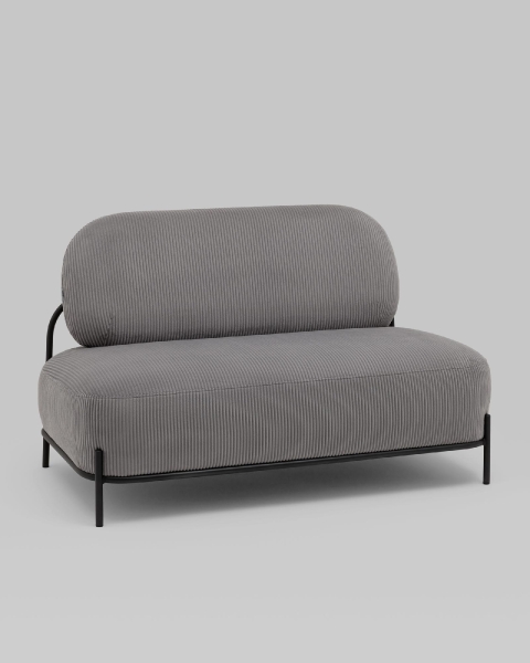 Диван Стоун велюр рельефный светло-серый