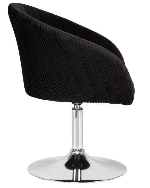 Кресло дизайнерское EDISON, черный велюр (1922-21)
