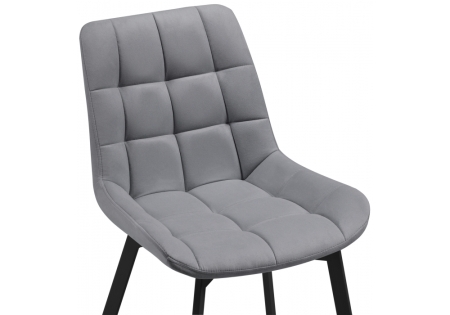 Стул на металлокаркасе Челси серый 02, черный