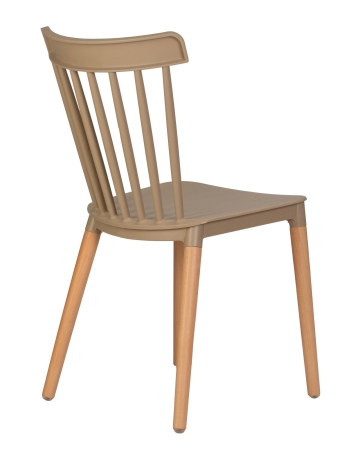 Набор 4 шт Стул обеденный THEO, ножки светлый бук бежевый (GR-03)